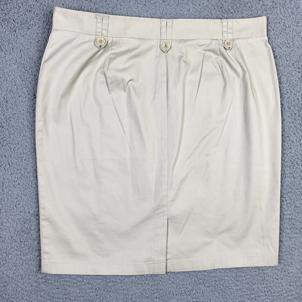 Falda lápiz corta beige STEFANEL para mujer talla 8 Foto 2 de 4