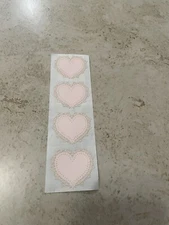 Mrs Grossman HEARTS - Strip of Vintage 1989 Stickers (2 Strips)