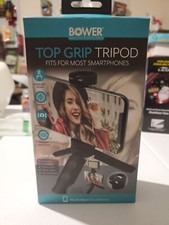 BOWER MOBILE TOP GRIP TRIPOD W/ SHOE MOUNT  360 DEGREE SMARTPHONE HOLDER, BLACK