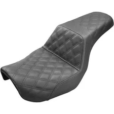 Saddlemen FXD, FXDWG, FLD Dyna Step-Up™ Front & Rear Seat- Black 0803-0588