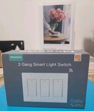 MoesGo 3 Gang Smart Light Switch Wifi For Alexa Google Home Tuya New Open Box C9
