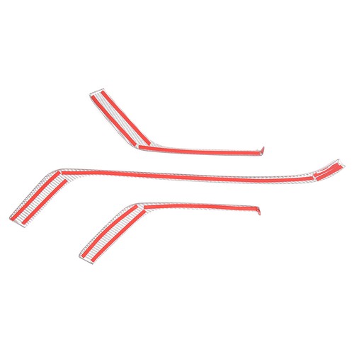 Red Dry Carbon Car Dashboard L Shape Trim Accessories Trim For Corvette C8 2020+ - Bild 10 von 12