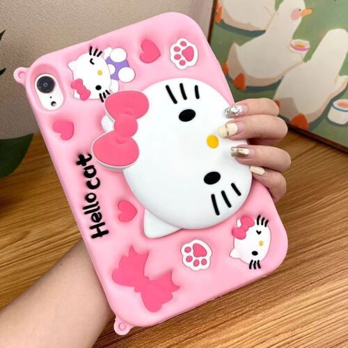 3D Cute Cat Kid Shockproof Case For iPad 10 9 8 7th mini 6 5 4 3 Air 4 5 Pro 11" - Picture 4 of 16