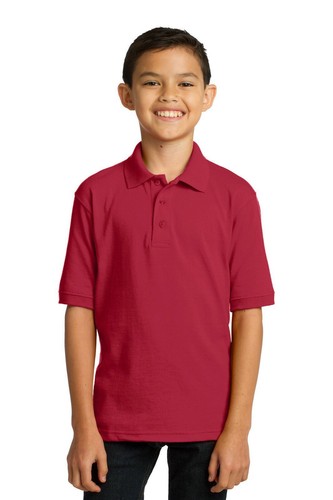 Youth KP55Y Core Blend Jersey Knit Polo Dress Code School Uniform Boy Girl Shirt - Picture 14 of 16