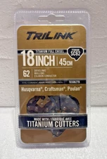 TriLink Titanium Full Chisel Chainsaw Chain 0.05" Gauge 3/8" Pitch 18" T65062TK