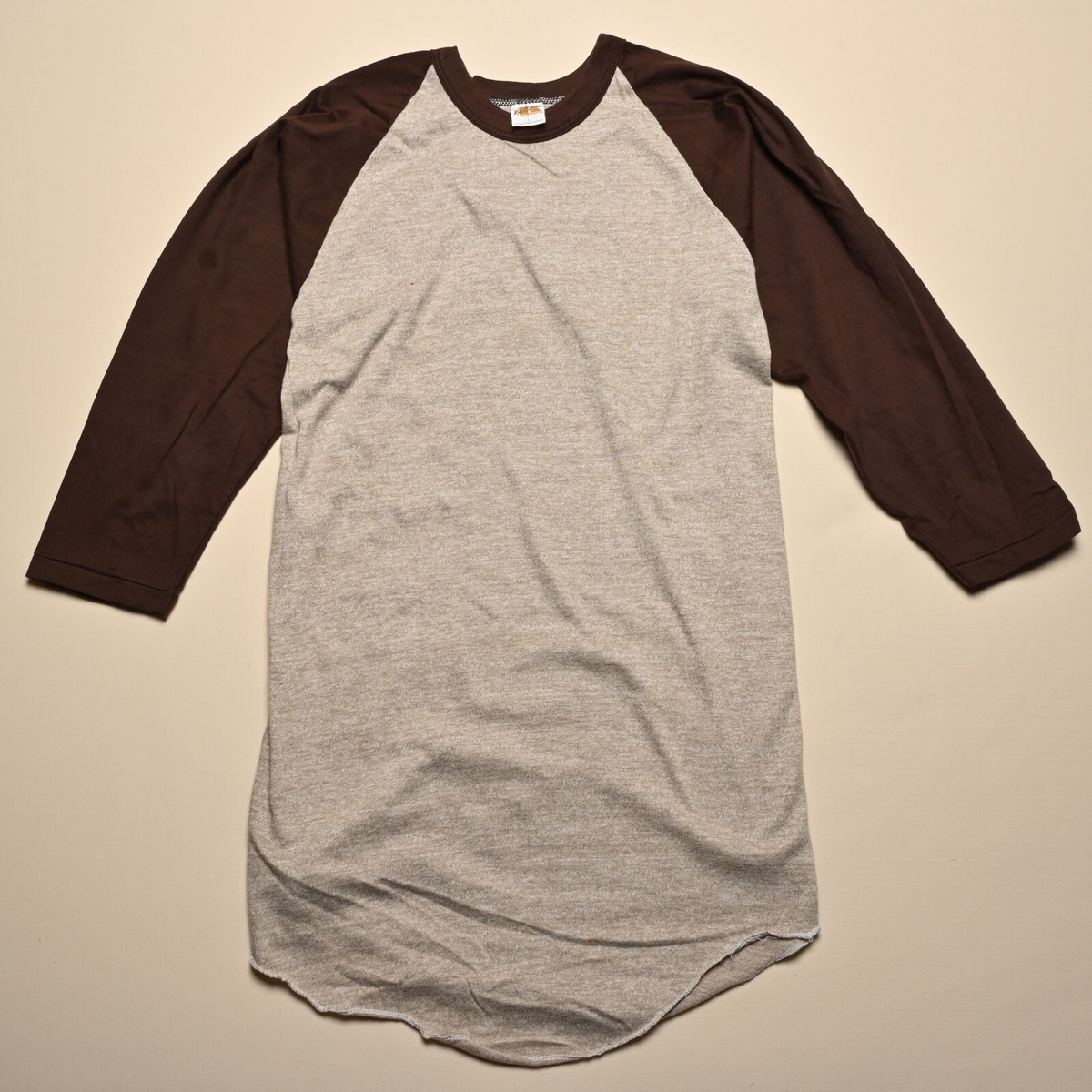 VINTAGE Russell Athletic NOS 70s Raglan Blank Baseball Tee Size L