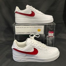 Nike Air Force 1 Low White(Scarlet Red Custom Painted Swoosh) SC-#71W