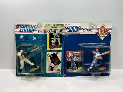#ad Vtg Starting Lineup MLB Baseball Figures W Cards Frank Thomas Mike Schmidt $18.38