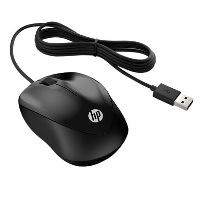 HP Wired Mouse 1000 3 Tasten 1200 DPI USB 