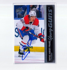 RAFAEL HARVEY-PINARD autographed '21/22 MONTREAL CANADIENS Young Guns rookie crd