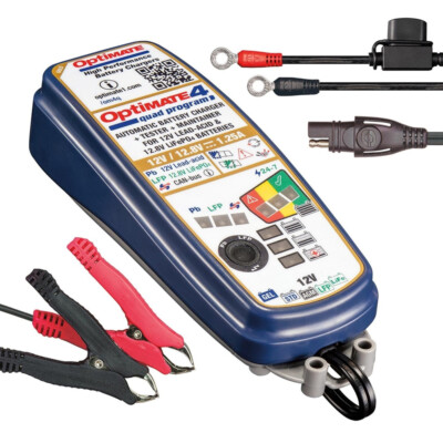 Batterieladegerät OptiMate 4 Quad Program mit SAE Stecker BMW Can-Bus kompatibel