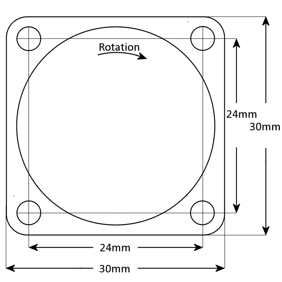 3D Drucker Lüfter 24V 30mm 30x30 Axiallüfter 303010 Axial passend für V6 Hotend - Bild 3 von 4