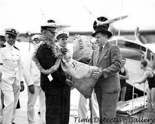 First Air Mail Delivery to Hawaii - 1935 - Vintage Photo Print
