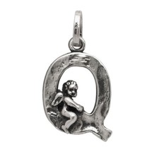 ARGENTERIE GIOVANNI RASPINI - Lettera Q con angelo, art. 6079 in Argento 925
