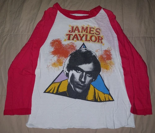 JAMES TAYLOR CENTRAL PARK CONCERT NEW YORK CITY LON 1970s vintage concert t-shirt, vintage, single stitch, B+ condition