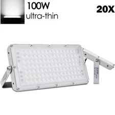 20x 100W LED Flood Light Cool White Garden Workshop Outdoor Lighting Fixtures