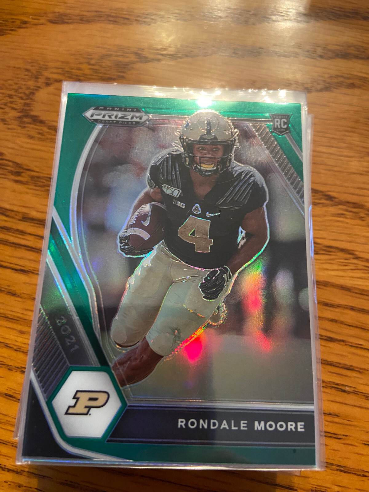 2021 Panini Prizm Draft Picks #129 Rondale Moore RC GREEN PARALLEL Purdue