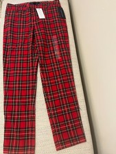 Tommy Hilfiger Women's Hampton Tartan Plaid Trousers Size 2 NEW