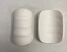 Rubber Coated White Football Thigh Pads Youth (Pair)