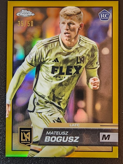MATEUSZ BOGUSZ #146 2023 Topps Chrome MLS Soccer GOLD REFRACTOR RC 35/50 LAFC