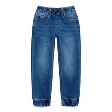 WONDER NATION BOYS DENIM JOGGERS SIZE 8, MEDIUM WASH BLUE NEW