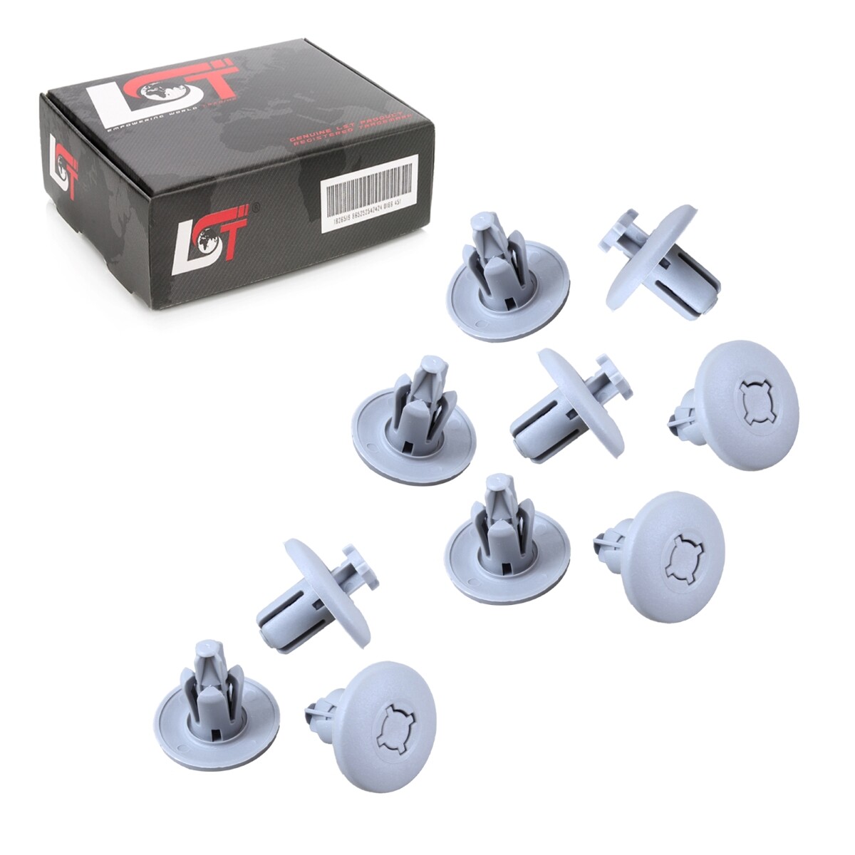 10X Spread Rivets Fastening Clips Gray For Citroen C3 C4 C5 C8 Visa Cabrio C15