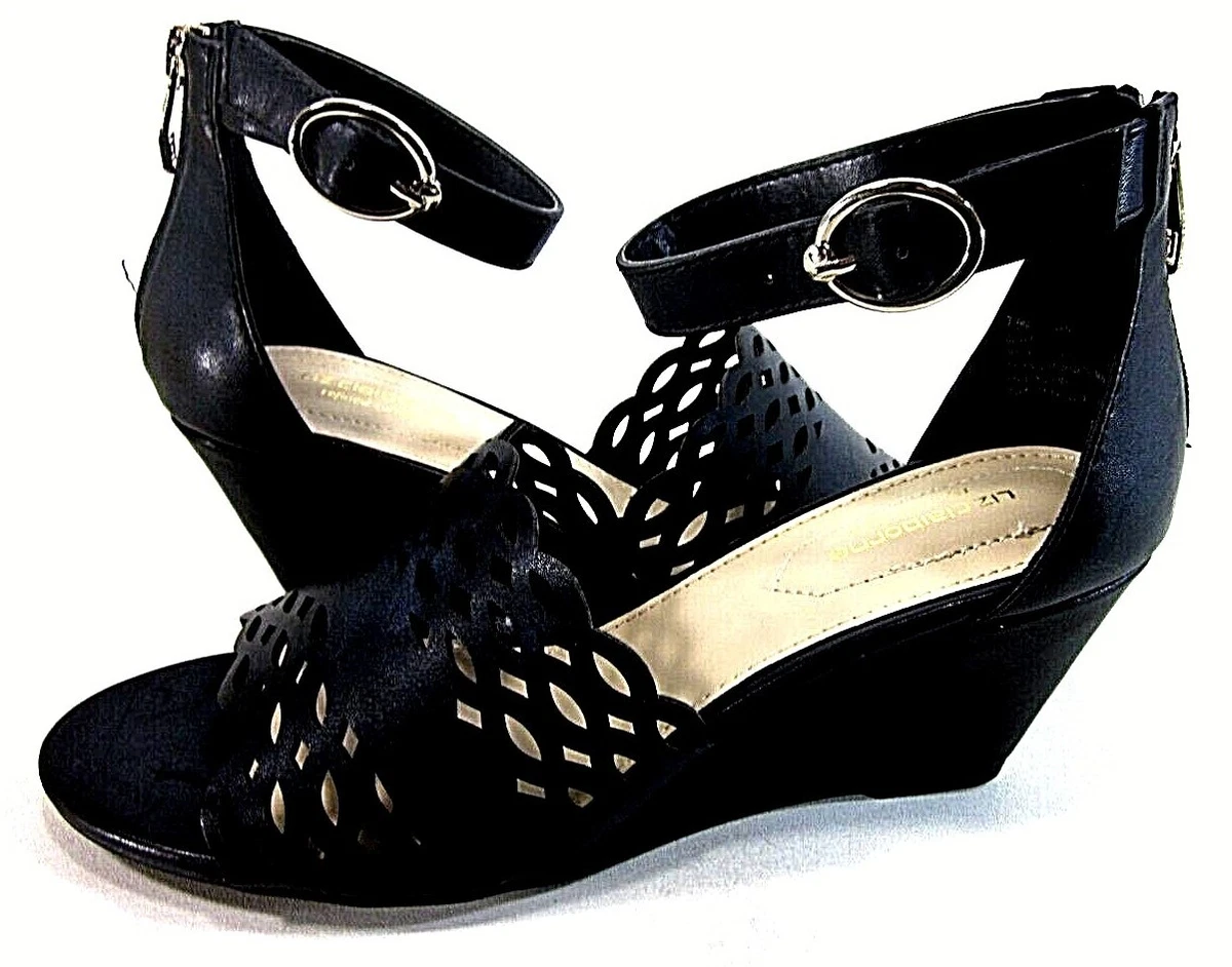 Liz claiborne black sandals clearance