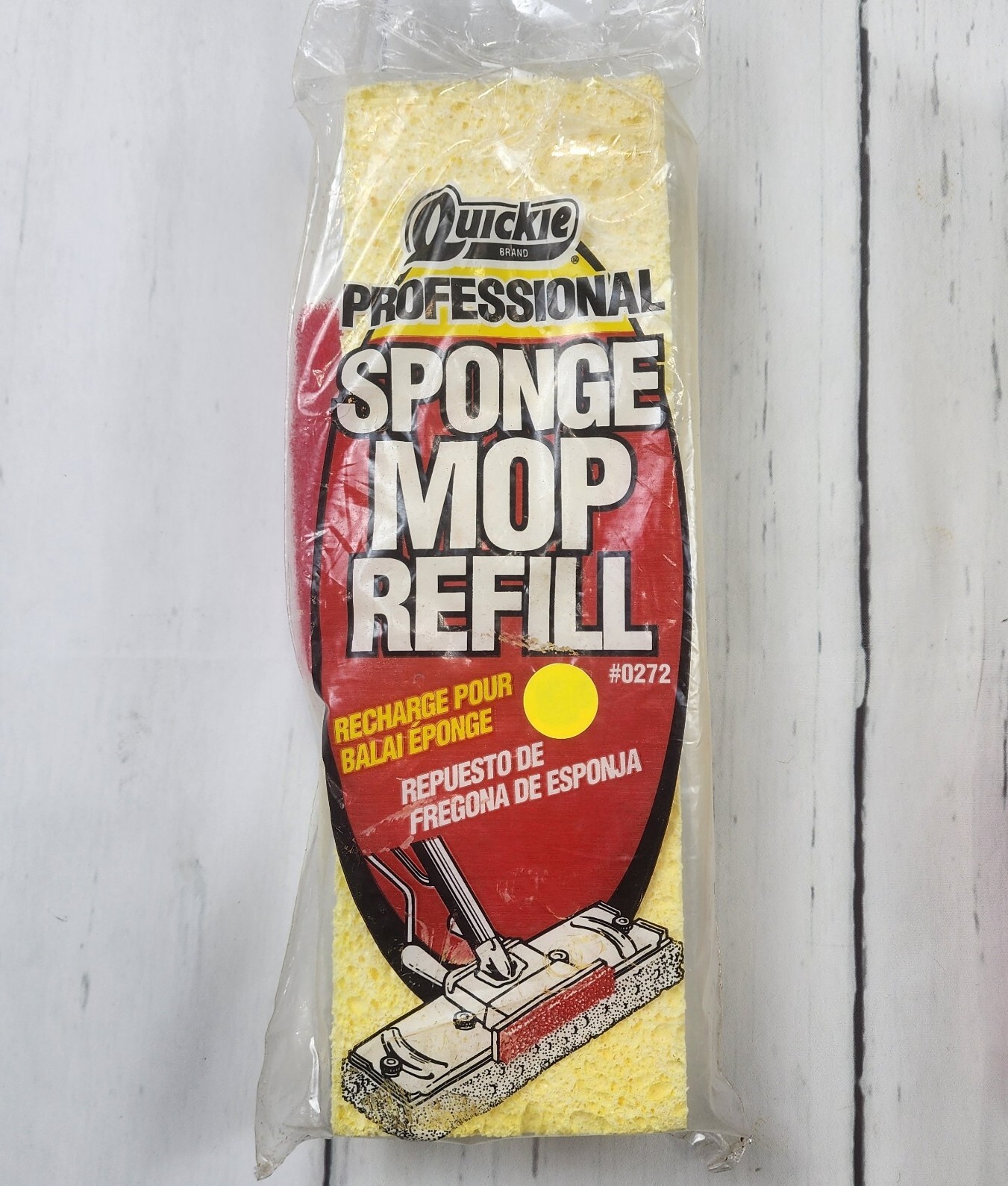 New Quickie Professional Sponge Mop Refill 0272 with Scrubber For 026