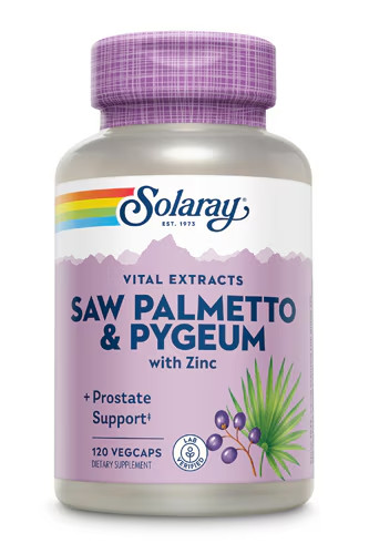 Solaray Pygeum and Saw Palmetto -- 120 Vegetarian Capsules