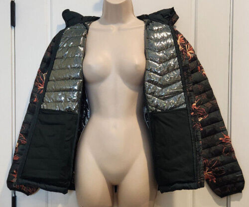 NWT Columbia S, M, 2XL Powder Lite Hooded Jacket Spruce Aurelian Print $190 - Picture 2 of 4