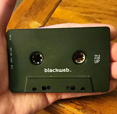 Blackweb USB Charging Cassette Adapter Black BWA17WI035