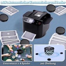 Profi Elektrischer Kartenmischer Automatische Poker Kartenmischmaschine 2Decks