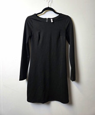 Xhilaration Womens Black A Line Mini Dress Long Sleeve Stretch Petite S