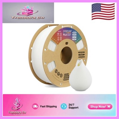High Precision 1kg White PLA Filament 1.75mm - Compatible with Most FDM Printers