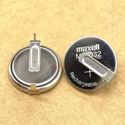 2PCS rechargeable button battery with solder feet ml2032 ML2032-T6 3V