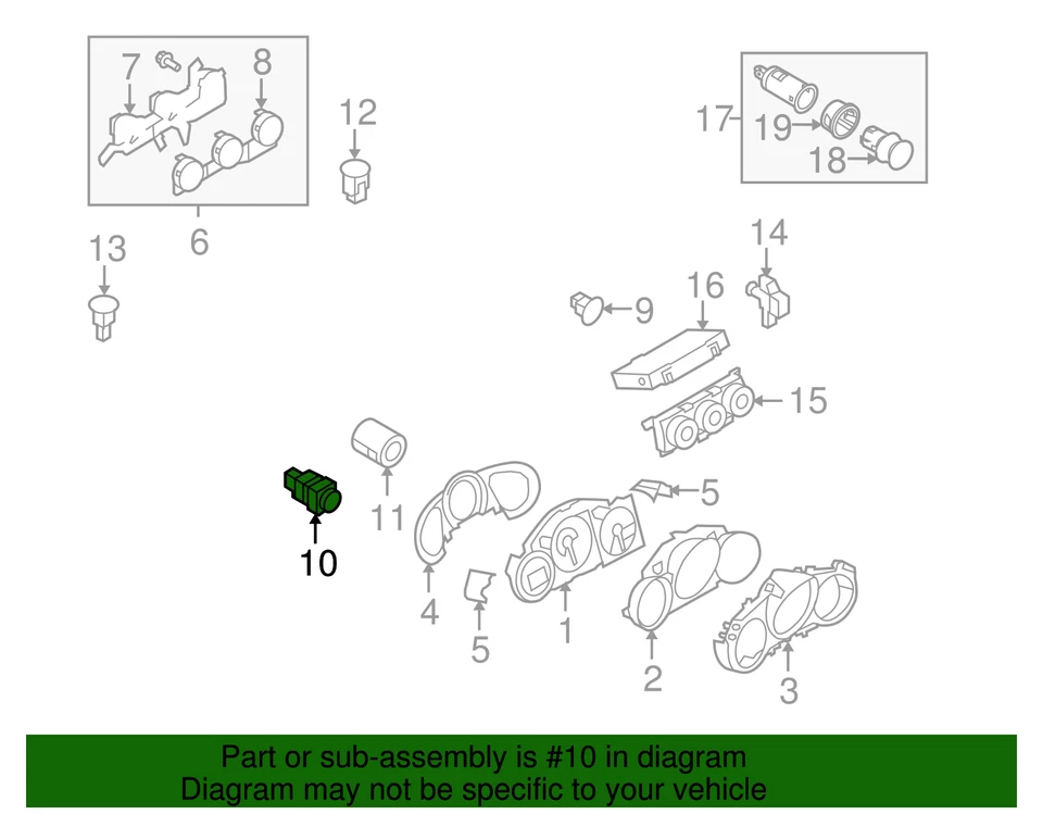 正品日产 Tract 控制开关 25145-1TG0A — 第 2/2 张图片