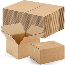 25 Pack Shipping Boxes 7x5x4 Inches, Kraft Corrugated Mailer Boxes