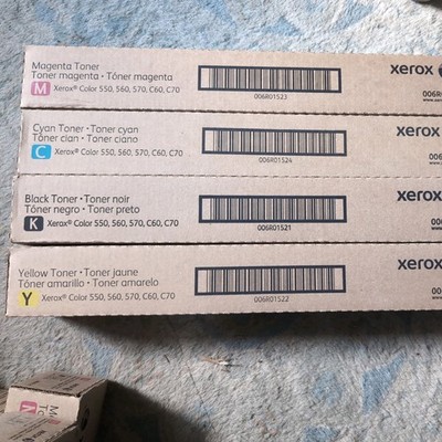 Xerox Genuine CMYK Toner Set 006R01521-524 for Color 550/560/570 C60/C70