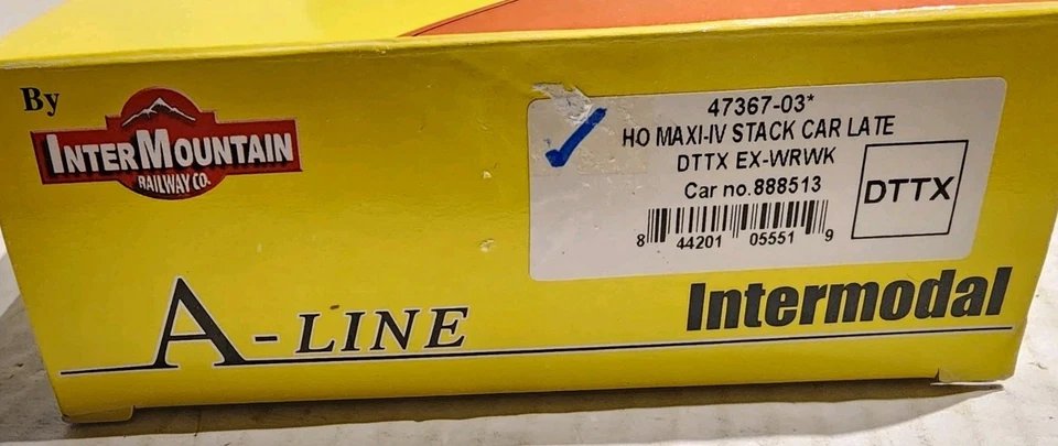 A Line By InterMountain HO Scale Maxi IV Stack Car Late DTTX EX-WRWK #888513 - Image 3 of 3