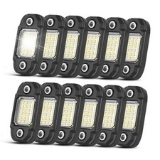 12Pods LED Rock Lights Underglow Lighting Kit for Car Trucks SUV ATV 24 White