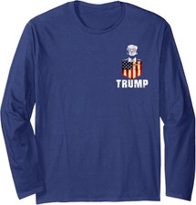 Trump In Pocket Tees Funny Political Usa Design Long Sleeve Tshirt