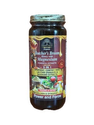 Butcher's Broom Honey With Magnesium Powerful Extracts By Essential Palace