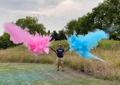 Gender Reveal Targets, Explosion Effect, Shooting Range, Multicolor Variety