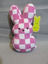 New Peeps Plush 10" Bunny Pink White Check 2026 DanDee Easter