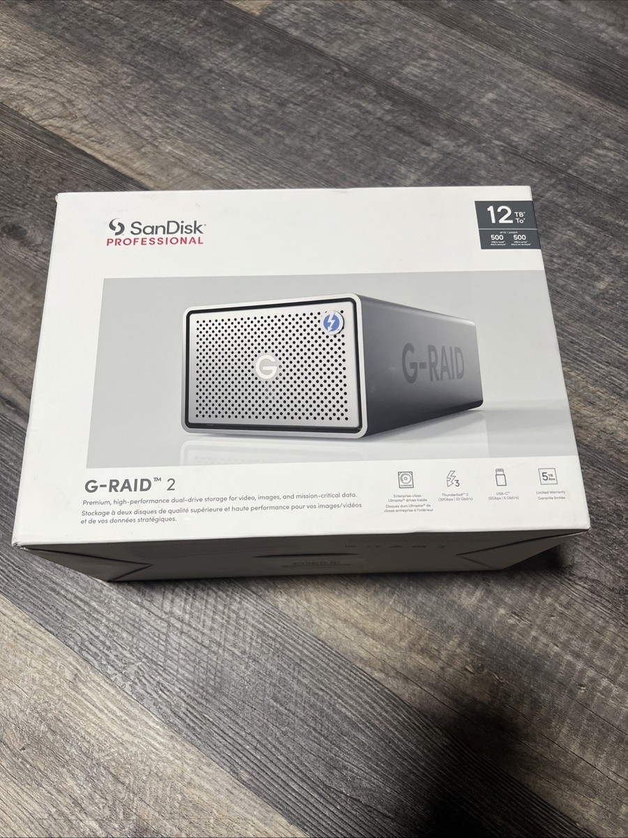 【新品未開封】WD G-RAID with Thunderbolt 3 12TB Amazon.com: G-Technology 8TB G-RAID with Thunderbolt 3, USB