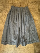 VTG Chambray Maxi or Midi Skirt Sz 9/10 Cotton 90s Boho Cottagecore Pockets