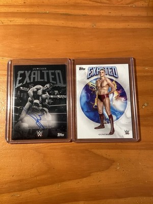 2025 Topps Exalted WWE Gunther Wrestling Card Black & White Signatures + Base