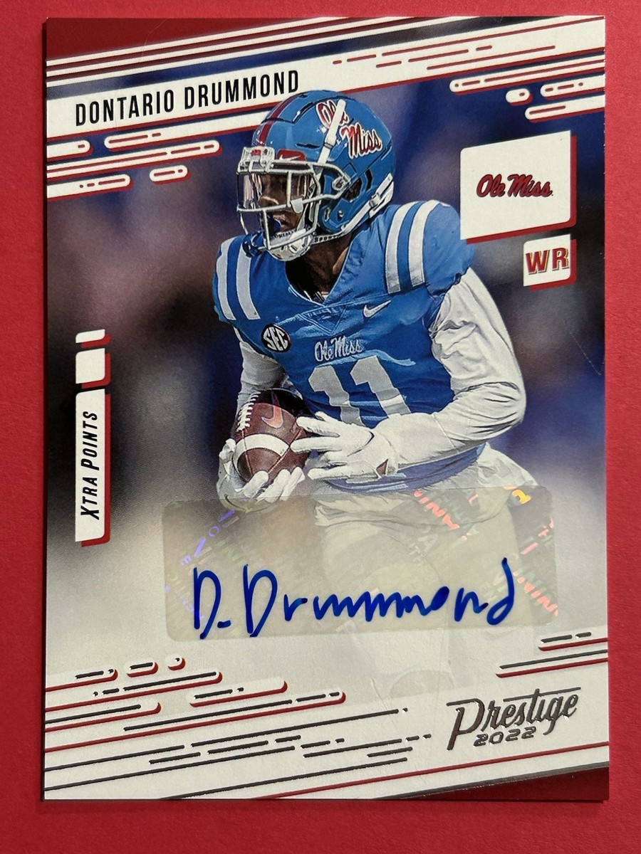 Dontario Drummond 2022 Panini Prestige (SP,AU,RC Autographed Xtra