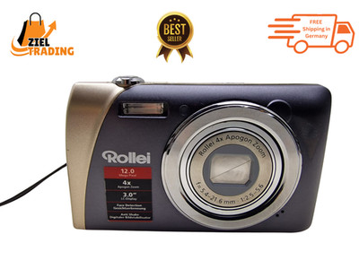 Rollei Flexline 202 Digitalkamera 12MP 4x Zoom 3'' LCD Kompaktkamera Grau