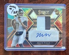 2022 Select Malik Willis Tie Dye /25 Patch Auto RPA RC Dolphins Jersey # 1/1